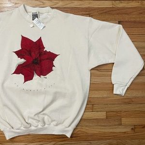 NWT Vintage 1995 Poinsettia Crewneck Sweatshirt